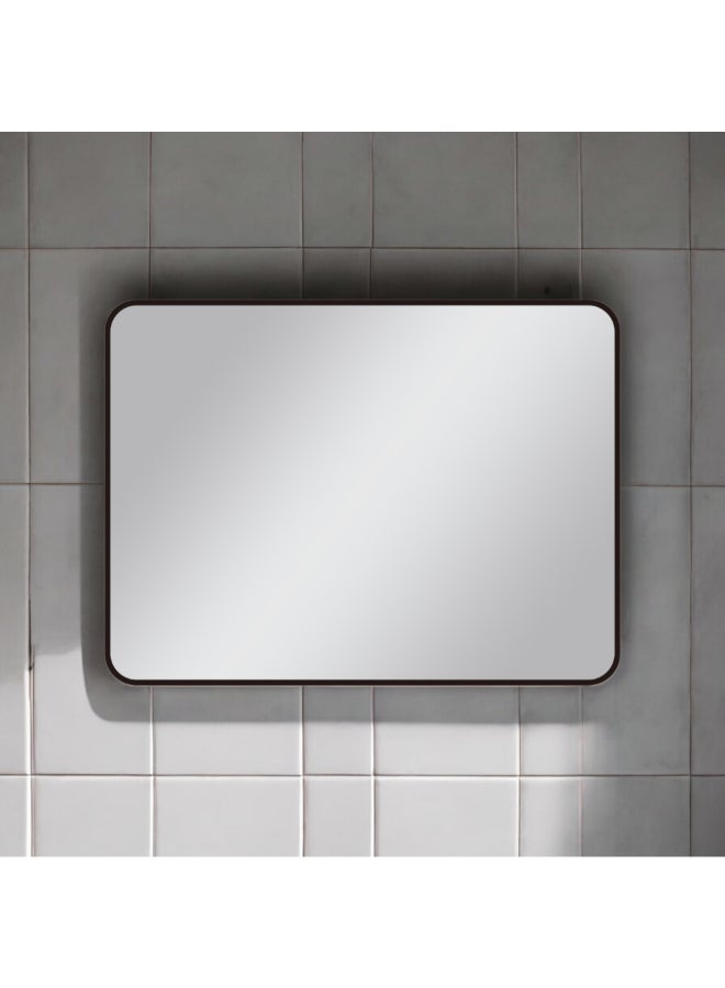 Aqua Drop Rectangular Plain Bathroom Mirror Black 50 x 70 cm DWNM5070SRF-BB - Image 2